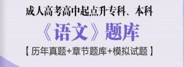 2024年成人高考高中起点升专科、本科《语文》题库【历年真题/章节题库/模拟试题】【可手机/平板/电脑多平台使用】