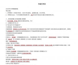 自考《00540外国文学史》考前密押资料【2025年4月考期】